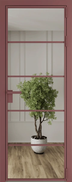 Алюминиевая дверь Profil Doors 14 AG Красный антрацит Зеркало