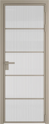 Алюминиевая дверь Profil Doors 14 AG Никель матовый Мору осветленное