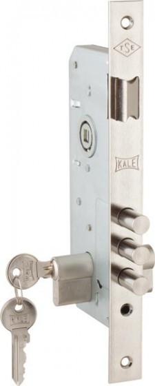 Замок врезной Kale kilit (Кале килит) цилиндровый 152/3MR (45 mm) (никель) 3 кл.