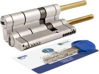 Цилиндровый механизм Mottura (Моттура) под вертушку (дл. шток) CP4P313101C5 (62 мм/26+10+26), МАТ.НИКЕЛЬ