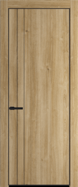 Межкомнатная дверь Profil Doors 12 NE Дуб Карамель Черный матовый RAL9005
