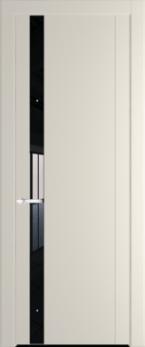 Межкомнатная дверь Profil Doors 1.2 P Lacobel Черный лак Кремовая Магнолия (RAL 120-04)