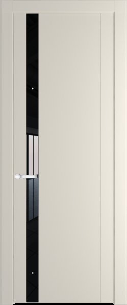Межкомнатная дверь Profil Doors 1.2 P Lacobel Черный лак Кремовая Магнолия (RAL 120-04)