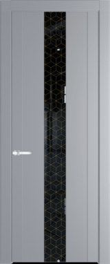Межкомнатная дверь Profil Doors 1.9 P Лоран узор золото Смоки (RAL 870-02)
