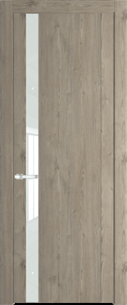 Межкомнатная дверь Profil Doors 1.2 N Lacobel Белый лак Каштан темный