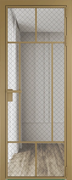 Алюминиевая дверь Profil Doors 10 AG Золото Ромб черный