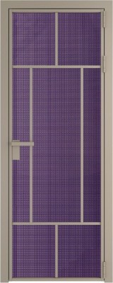 Алюминиевая дверь Profil Doors 10 AG Никель матовый Кризет Фиолетовый