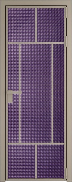 Алюминиевая дверь Profil Doors 10 AG Никель матовый Кризет Фиолетовый