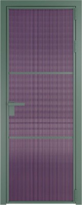 Алюминиевая дверь Profil Doors 13 AG Зеленый воск Мору Фиолетовое
