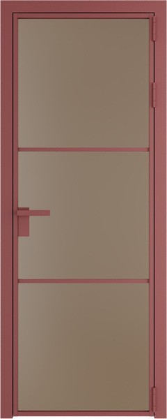 Алюминиевая дверь Profil Doors 13 AG Красный антрацит Монохром капучино