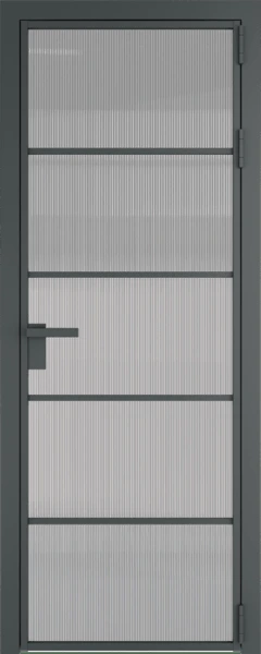 Алюминиевая дверь Profil Doors 14 AG Серая ночь Мору осветленное