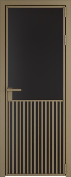 Алюминиевая дверь Profil Doors 15 AG Шампань Монохром черный