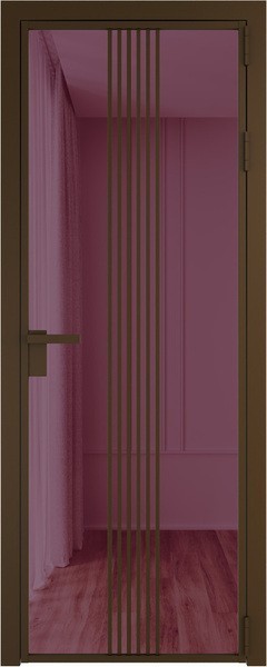Алюминиевая дверь Profil Doors 18 AG Деорэ Фиолетовый Шпион