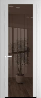 Межкомнатная дверь Profil Doors 1.7 P Зеркало бронзовое Крем Вайт (RAL 120-02)