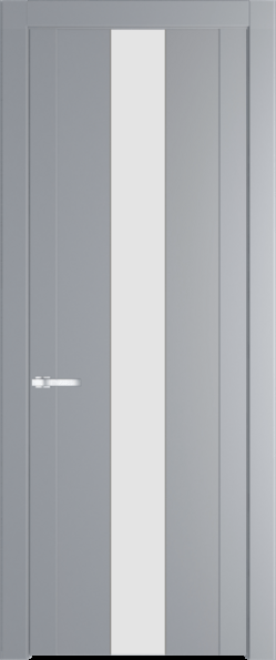 Межкомнатная дверь Profil Doors 1.9 P Монохром белый просветленный Смоки (RAL 870-02)