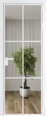 Алюминиевая дверь Profil Doors 3 AG Вайт Зеркало