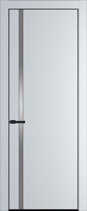 21PA Черный матовый RAL9005 стекло Lacobel Серебряный лак