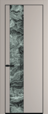 Межкомнатная дверь Profil Doors Orange 19 PE.O Атриум серебро Сэнд Черный матовый RAL9005