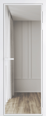 Алюминиевая дверь Profil Doors 1 AG Вайт Прозрачное