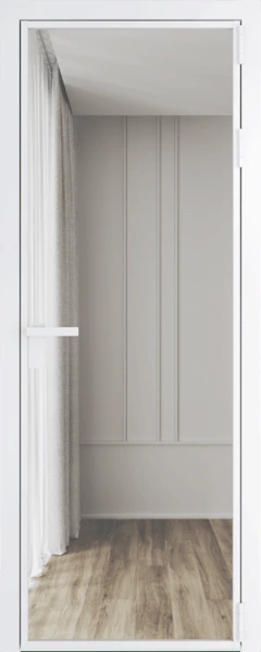 Алюминиевая дверь Profil Doors 1 AG Вайт Прозрачное