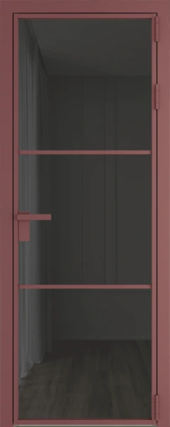 Алюминиевая дверь Profil Doors 13 AG Красный антрацит Тонированное