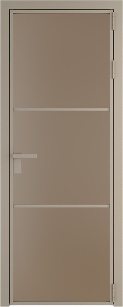 Алюминиевая дверь Profil Doors 13 AG Никель матовый Монохром капучино
