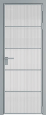 Алюминиевая дверь Profil Doors 14 AG Серебро Мору осветленное