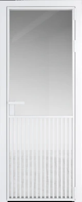 Алюминиевая дверь Profil Doors 15 AG Вайт Прозрачное