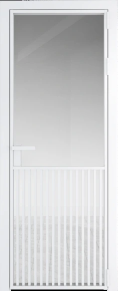 Алюминиевая дверь Profil Doors 15 AG Вайт Прозрачное