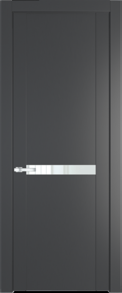 Межкомнатная дверь Profil Doors 1.4 P Lacobel Белый лак Графит (Pantone 425С)