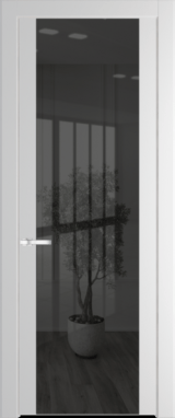 Межкомнатная дверь Profil Doors 1.7 P Зеркало серое Крем Вайт (RAL 120-02)