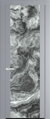 Межкомнатная дверь Profil Doors 1.7 P Атриум серебро Смоки (RAL 870-02)