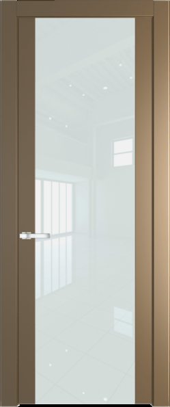Межкомнатная дверь Profil Doors 1.7 P Lacobel Белый лак Перламутр золото