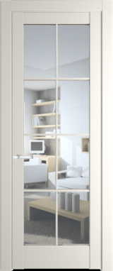 Межкомнатная дверь Profil Doors 4.1.2 (p.8) Перламутр белый Прозрачное