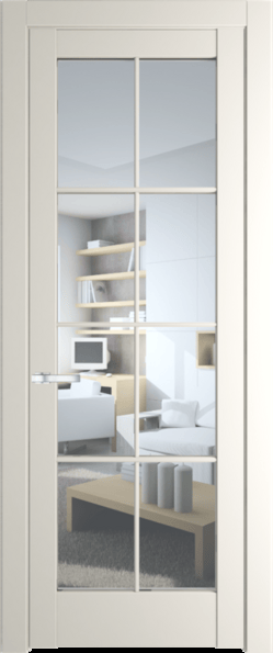 Межкомнатная дверь Profil Doors 4.1.2 (p.8) Перламутр белый Прозрачное