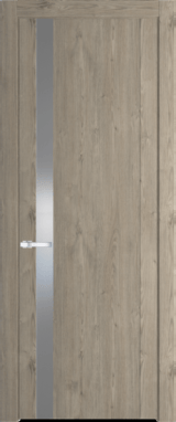 Межкомнатная дверь Profil Doors 1.2 N Lacobel Серебряный лак Каштан темный