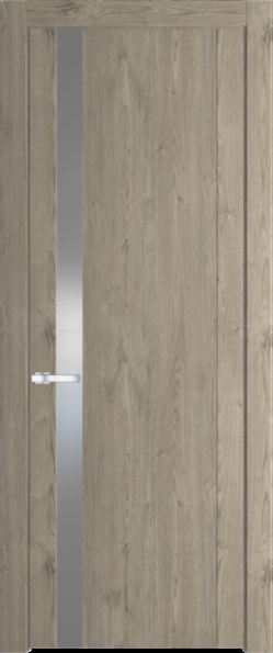 Межкомнатная дверь Profil Doors 1.2 N Lacobel Серебряный лак Каштан темный