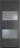 Межкомнатная дверь Profil Doors 22 PA Черный матовый Lacobel Серебряный лак Графит (Pantone 425С)