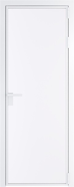 Алюминиевая дверь Profil Doors 1 AG Вайт Монохром белый просветленный