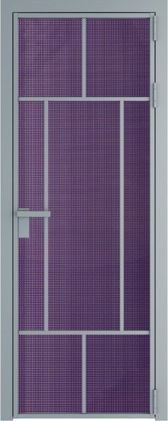 Алюминиевая дверь Profil Doors 10 AG Серебро Кризет Фиолетовый