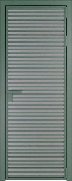 Алюминиевая дверь Profil Doors 12 AG Зеленый воск Монохром серый