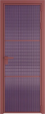 Алюминиевая дверь Profil Doors 13 AG Красный антрацит Мору Фиолетовое