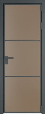 Алюминиевая дверь Profil Doors 13 AG Серая ночь Монохром капучино
