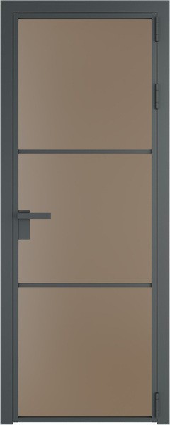 Алюминиевая дверь Profil Doors 13 AG Серая ночь Монохром капучино
