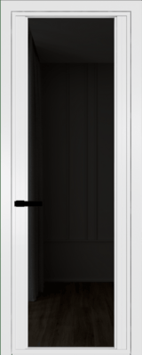 Алюминиевая дверь Profil Doors 2AGP Вайт Черное тонированное