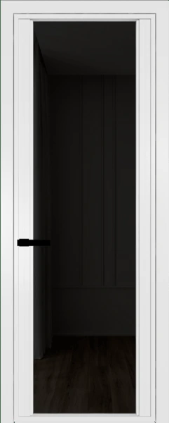 Алюминиевая дверь Profil Doors 2AGP Вайт Черное тонированное