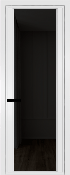Алюминиевая дверь Profil Doors 2AGP Вайт Черное тонированное