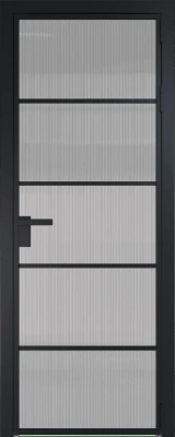 Алюминиевая дверь Profil Doors 14 AG Черный матовый Мору осветленное