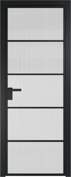 Алюминиевая дверь Profil Doors 14 AG Черный матовый Мору осветленное