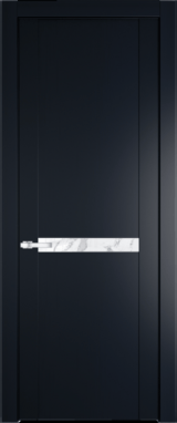 Межкомнатная дверь Profil Doors 1.4 P Нефи белый узор серебро Нэви Блу (RAL 7016)